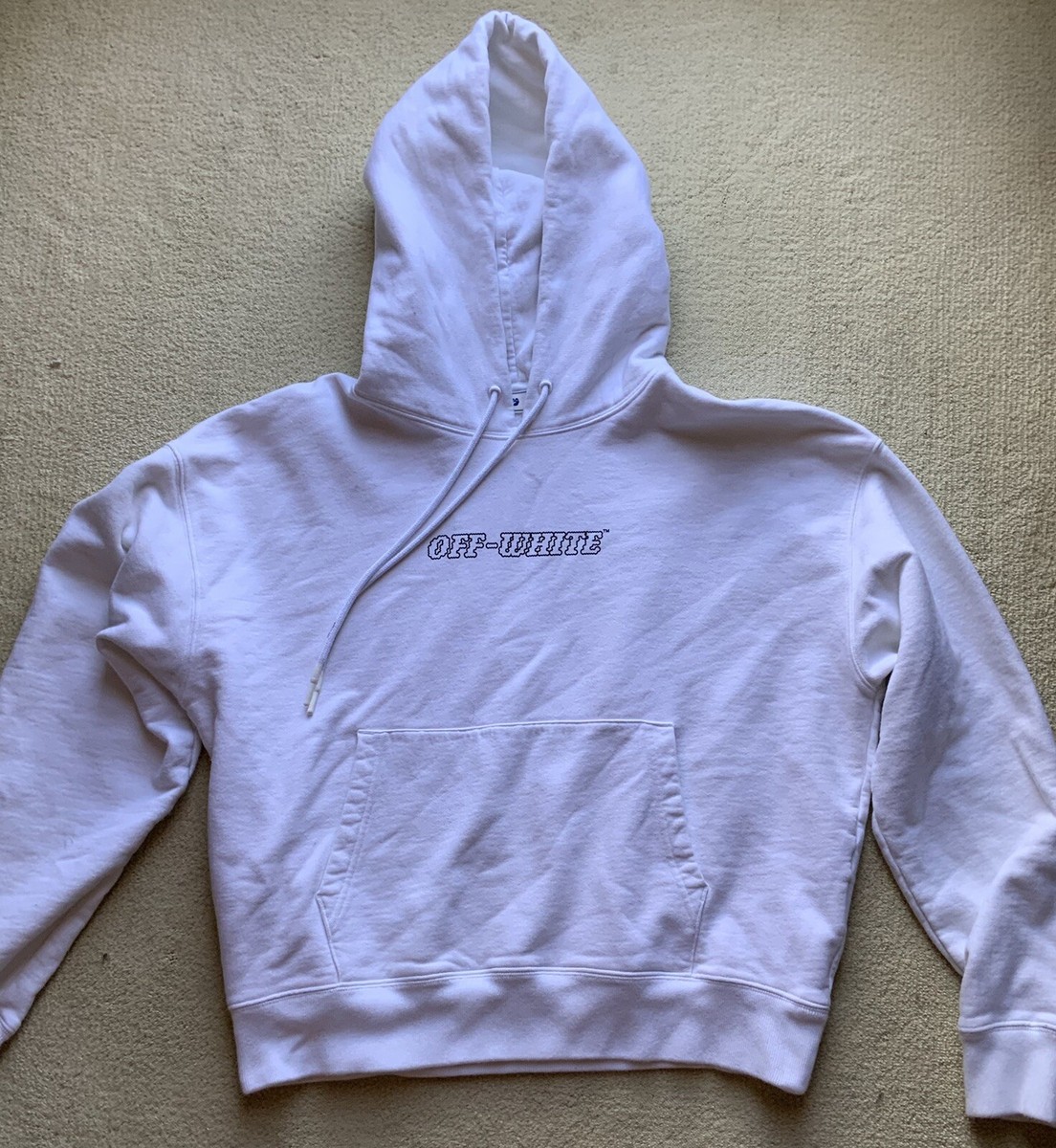 Off-White Pascal Handgun Hoodie White - Large (fits Medium Off-White Pascal Handgun Hoodie White - Large (fits Medium
