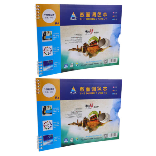 2 Books Paint Pallet Art Painting Board Multifunctional Color Palettes