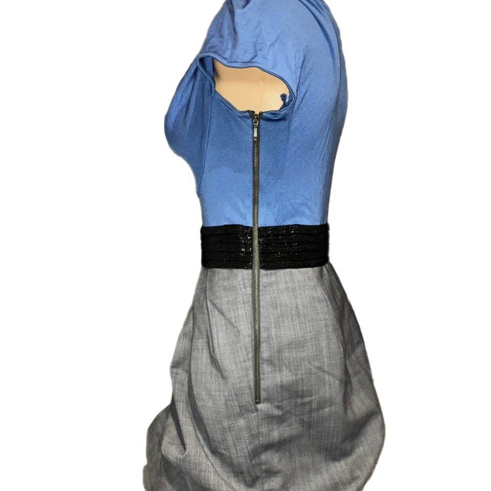 Rachel Roy Signature Blue Gray Bodycon Corpcore Office Siren Career Dress 2 - Image 3 of 4