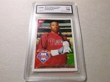 JONATHAN SINGLETON PHILLIES 2010 PRO DEBUT # 103 ROOKIE RC GRADED 10 L@@@K
