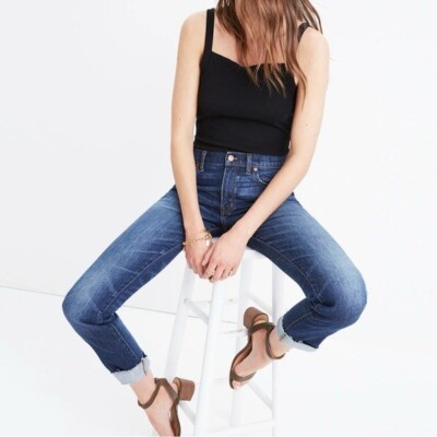 Madewell The Slim Boyjean Raw Hem Edition Creston Wash Size 32