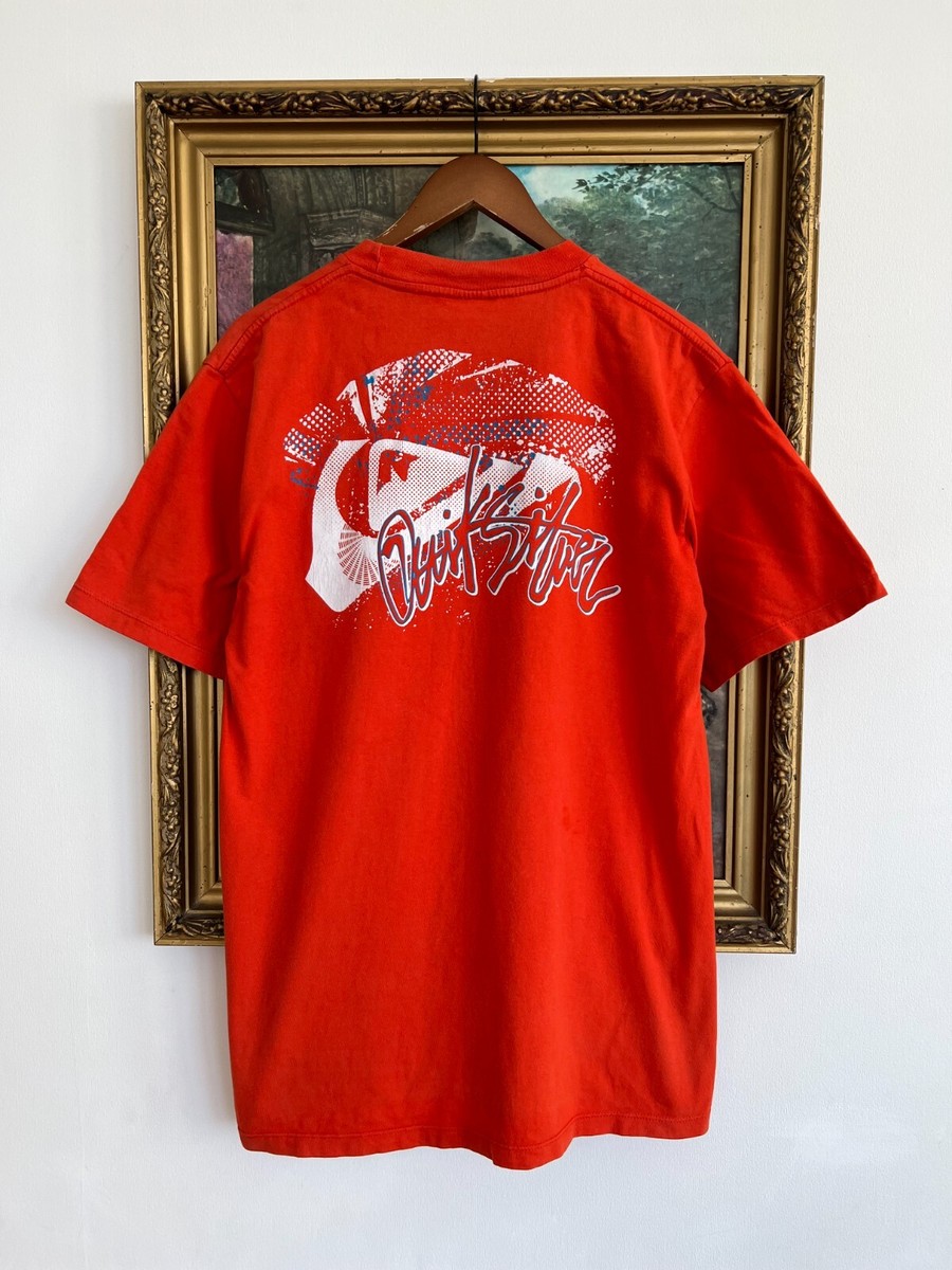 Vintage 90s Quiksilver Surf Surfing Orange T-shirt Sz XL | eBay