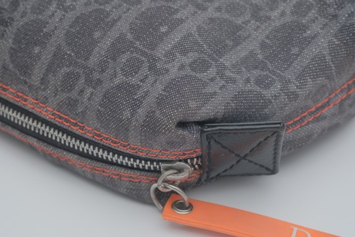 *Beautiful* Dior Trotter Denim Cosmetic Pouch Bag Purse Authentic - Picture 8 of 24
