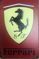 Ferrari Blechschild Ross Pferd F8 812 430 599 SF90 F40 F50 rot