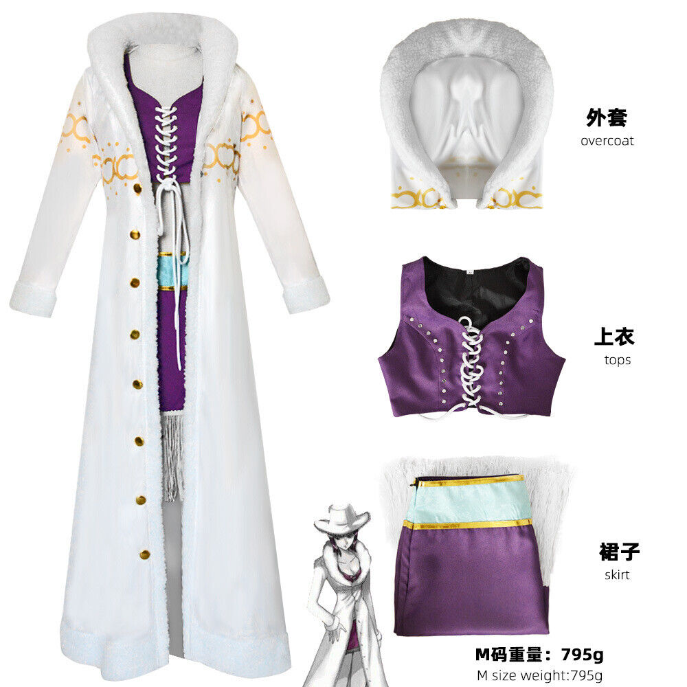Cosplay Costume Halloween One Piece Nico Robin Party Suit Outfits Hat Coat Cloak