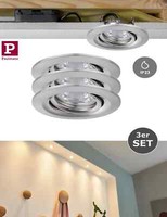 Paulmann Led Einbauleuchte Nova Mini Coin Schwenkbar 66Mm 3X4W Eisen GebüR. Ip23