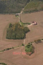 PHOTO  (2) MOATED SITE AND CASTLE HILL BY HANBY HALL FARM WELTON LE MARSH: AERIA