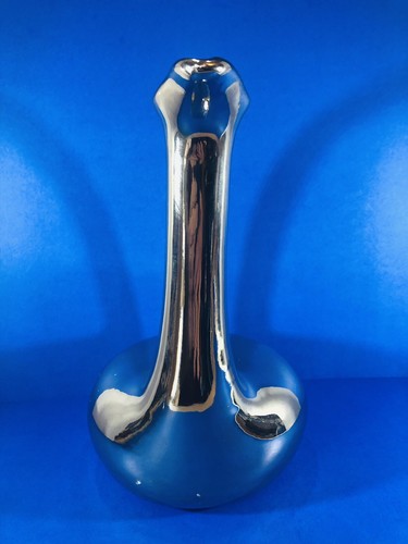 Rare Vintage Mid Century Modern Jaru Pottery Bird Pitcher Metallic Chrome (BC) - Picture 3 of 11