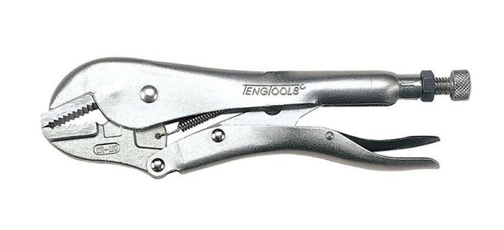 Teng Tools 401-10F - 250mm (10"") Power Grip Pliers Plated/Flat - 45mm Capacity
