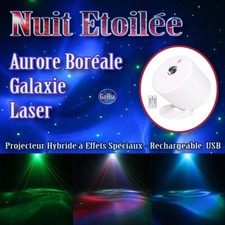 Lampe Relaxante Projecteur Laser Aurore Boréale Galaxie Ciel Etoilé Rechargeable