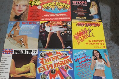 9 x Restposten Konvolut 60er 70er 80er COMPILATION Musik 12' Vinyl Schallplatten - S42