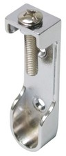 OVAL WARDROBE RAIL HANGING END SUPPORTS Rail Brackets 15mm Wide Polished Chrome 