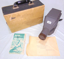 1948-49 Skan Slide Projector No. SP-200 Works, Original Case. No slide holder