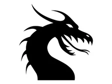 Dragon Head Silhouette Vinyl Decal Tribal Lizard Car Sticker