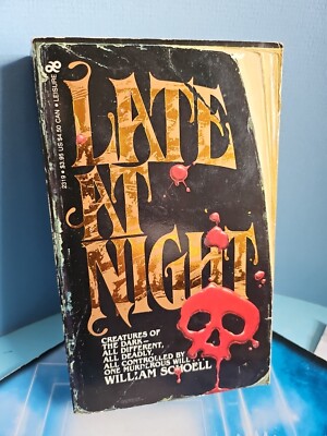 Late At Night. William Schoell. Vintage Horror Freizeit Bücher 1989
