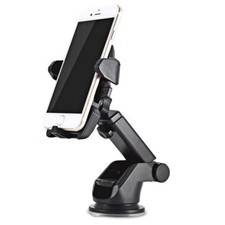 360  Rotation Car Dashboard Suction Cup Mount Phone Holder W/ Extendable Arm