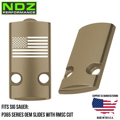 NDZ Sig P365 P365XL X Macro Fuse RMSC Optic Sight Plate Cover Aluminum Engraved
