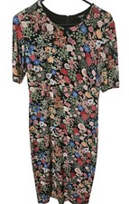 Premise Dress Size M, Short Sleeves  Stretchy Floral, Lined, Preppy Academia 