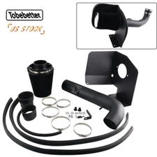 BLK Cold Air Intake Kit+Heat Shield for Chevy GMC 4.8L 5.3L 6.0L V8 09-13 Full