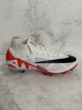 Nike Zoom Superfly 9 Elite SG-Pro White Red Soccer Cleats DJ5166-600 Men Sz 5.5