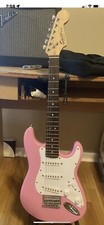 Childs New Pink Electric Guitar, Stand &amp; Gig Bag .