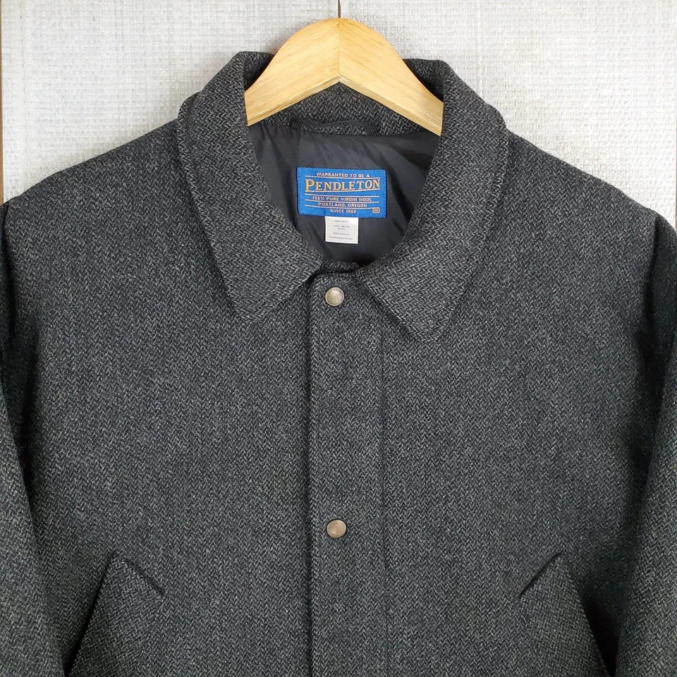 Chaqueta de campo de colección Pendleton talla mediana 100 % lana virgen hecha en EE. UU. espiga para hombre Foto 2 de 4