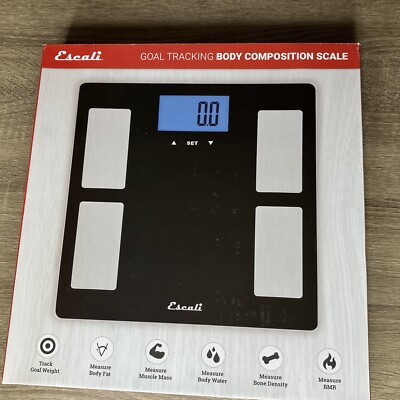 Escali USHM180G Body Composition Glass Digital Scale 400Lb/180Kg - A  NIB