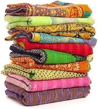 Wholesale Mix Lot Tribal Kantha Quilts Reversible Vintage Cotton Bedspread New