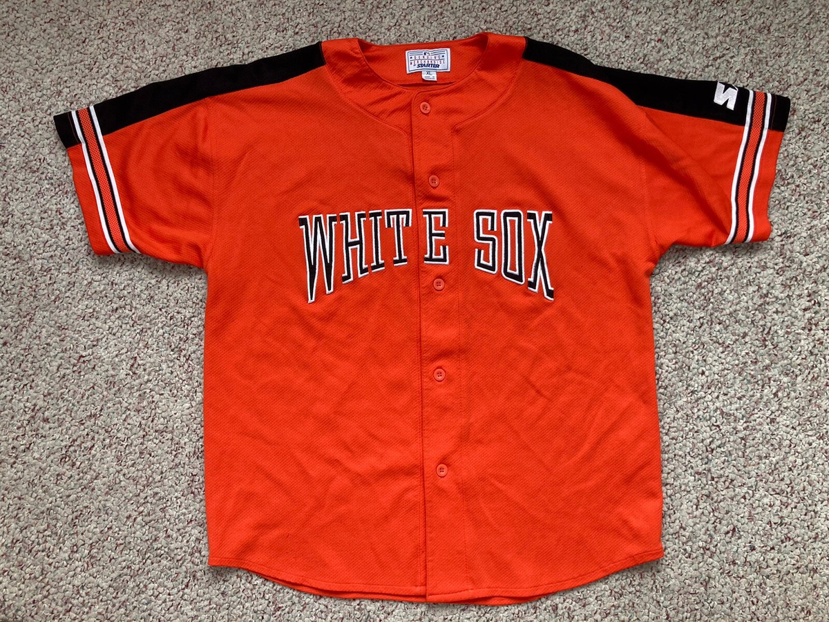 Rare Starter Chicago White Sox Baseball Jersey Orange XL | eBay