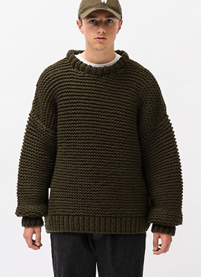 WTAPS MEDIEVAL ACRYLIC KNIT SWEATER IN DRAK GREEN SIZE 03/L WTAPS MEDIEVAL ACRYLIC KNIT SWEATER IN DRAK GREEN SIZE 03/L