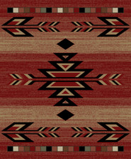 Rio Grande Area Tappeto Runner Lodge Cabina Tribale Nativo Sud-Occidentale Rustico Rosso