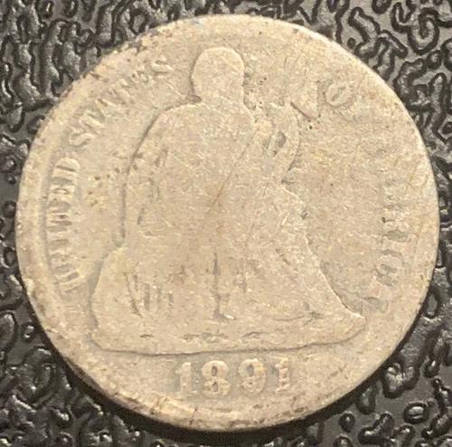 1891 O Seated Liberty Silver Dime- Good Details, New Orleans #83