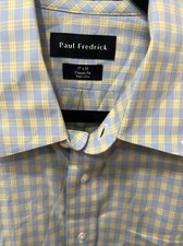 Paul Frederick Classic Fit Men's Long Sleeve Staple Cotton Dress Shirt 17x32