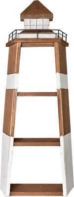 Nautical Wood Lighthouse Shelf Decor Wooden Nautical Shelves Nautical Ornament D