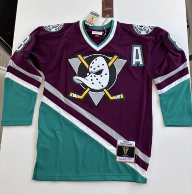 Mitchell Ness NHL Anaheim Mighty Ducks TEEMU SELANNE Blue Line Jersey  MEDIUM