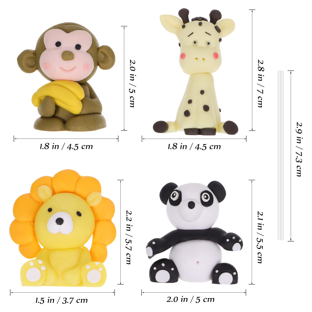 5PCS Jungle Animal Cake Toppers for Party eBay