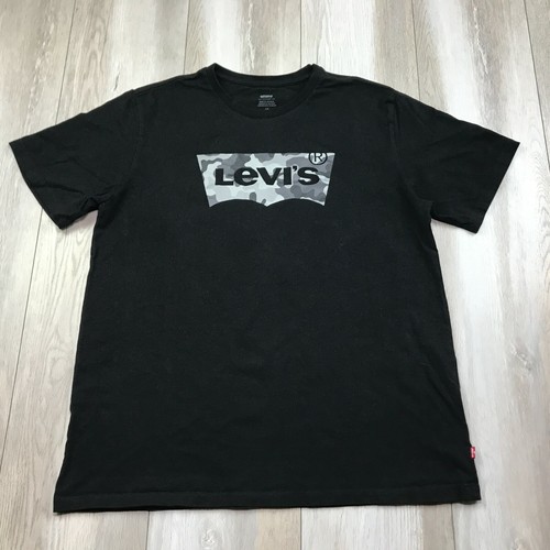 Levis Shirt Mens Large Black White Gray 
