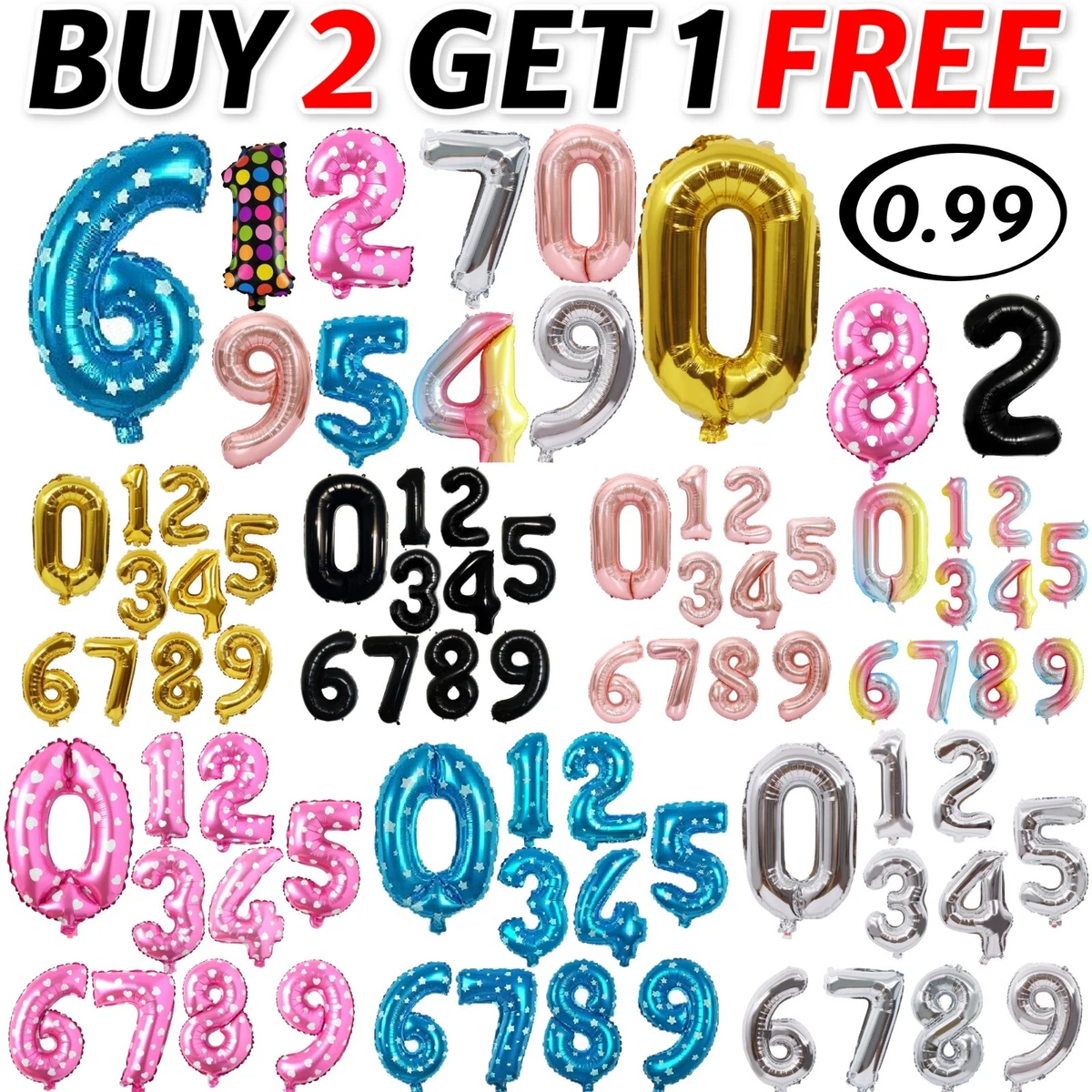 Number balloons where to buy outlet