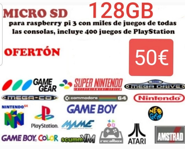 Tarjeta para raspberry pi 3 b de 128 GB