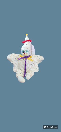 VTG Polka Porcelain Face Dot Sleepy Hat Porcelain Clown NOT A TOY 9" - Picture 6 of 8