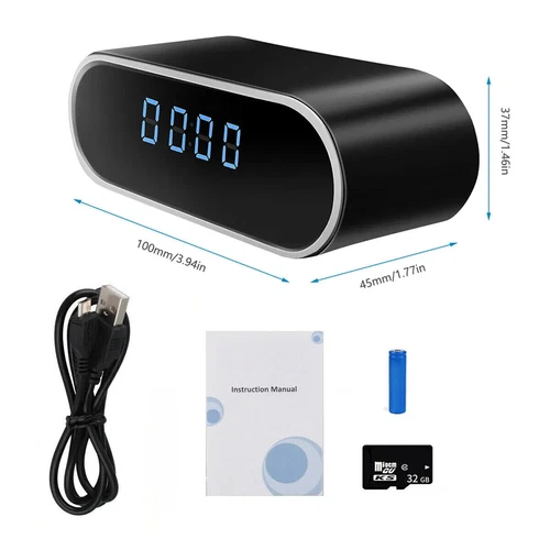 Electronic Digital Alarm Clock Noiseless LED Large Display Mirror Clock USB NEW - Picture 12 of 13