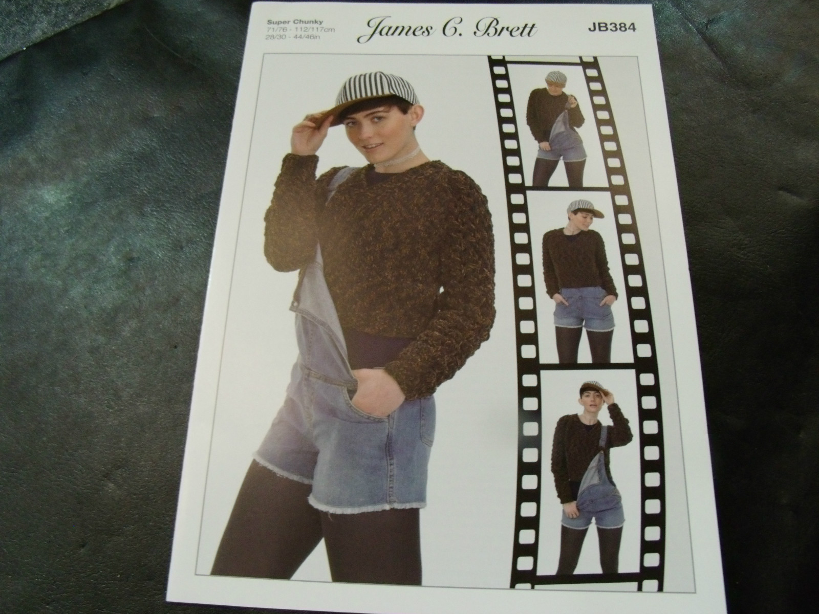 James C Brett Super Chunky Knit Pattern JB384 V Neck Sweater 28/30 - 44/46 ins