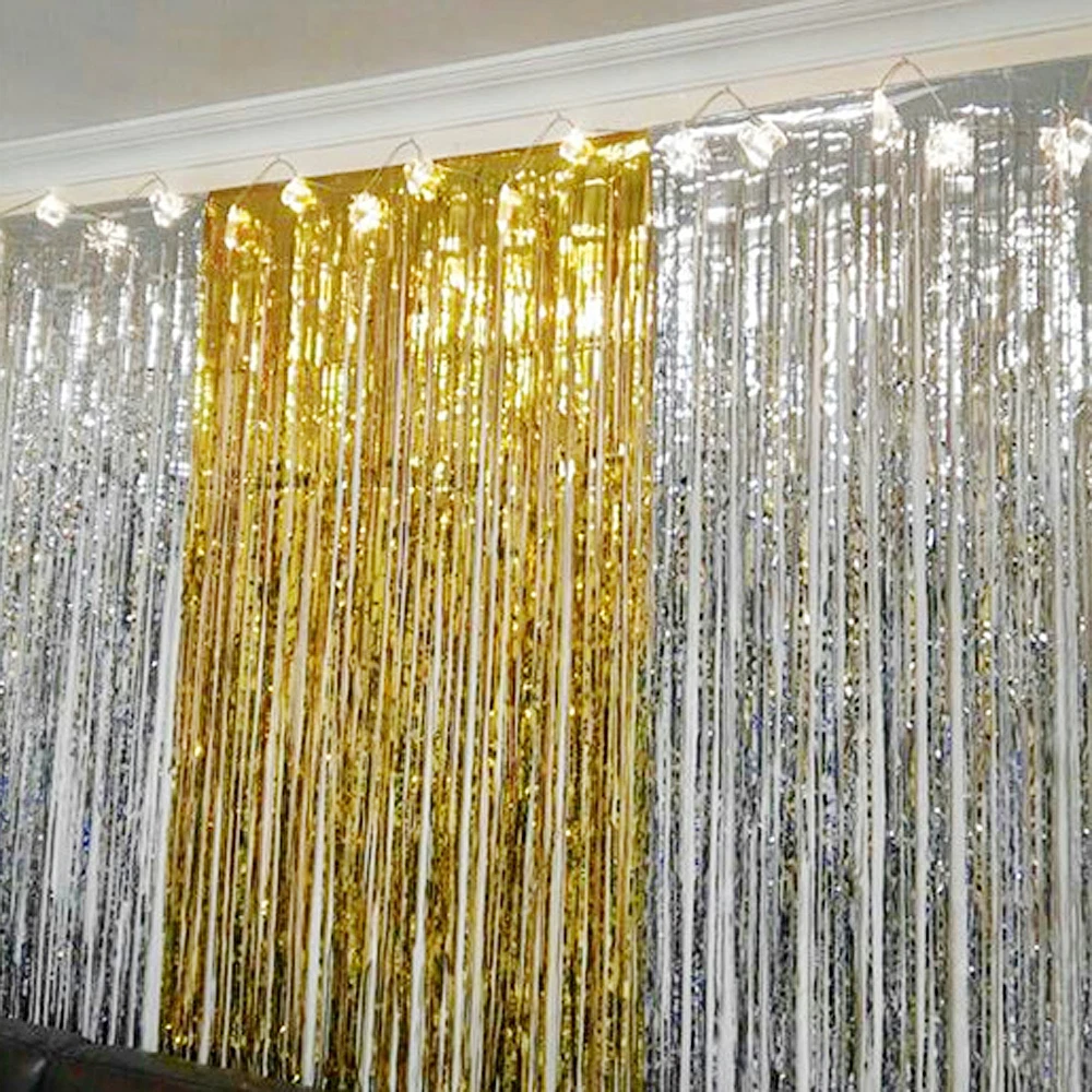 Tinsel Foil Fringe Garland | Wholesale Party Supplies Gold