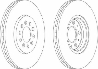 Disco Freno Ventilato Anteriore GH-403472 Per Hyundai Santa Fe 2001 E Trajet 2000, Diametro 276 Mm, 5 Fori