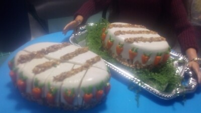 OOAK 1:6 Miniature  Food Easter Egg Carrot Cake (Artisan)