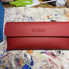 NEW GUESS RED CASE AUTHENTIC EYEWEAR EYEGLASSES SUNGLASSES CASE ONLY
