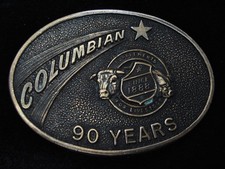 QL13158 NOS VINTAGE 1978 COLUMBIAN 90 YEARS FEED COMPANY BELT BUCKLE