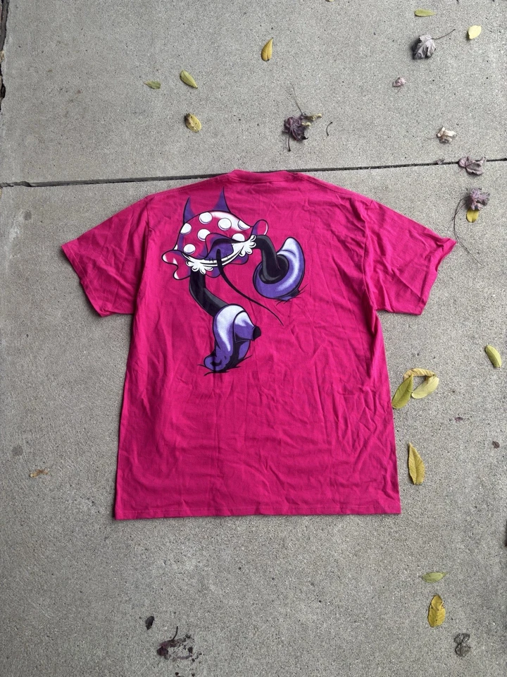 Винтажная футболка Disney размер OSFM 90-е сделано в США двусторонняя Minnie Mouse розовая - Изображение 2 из 4