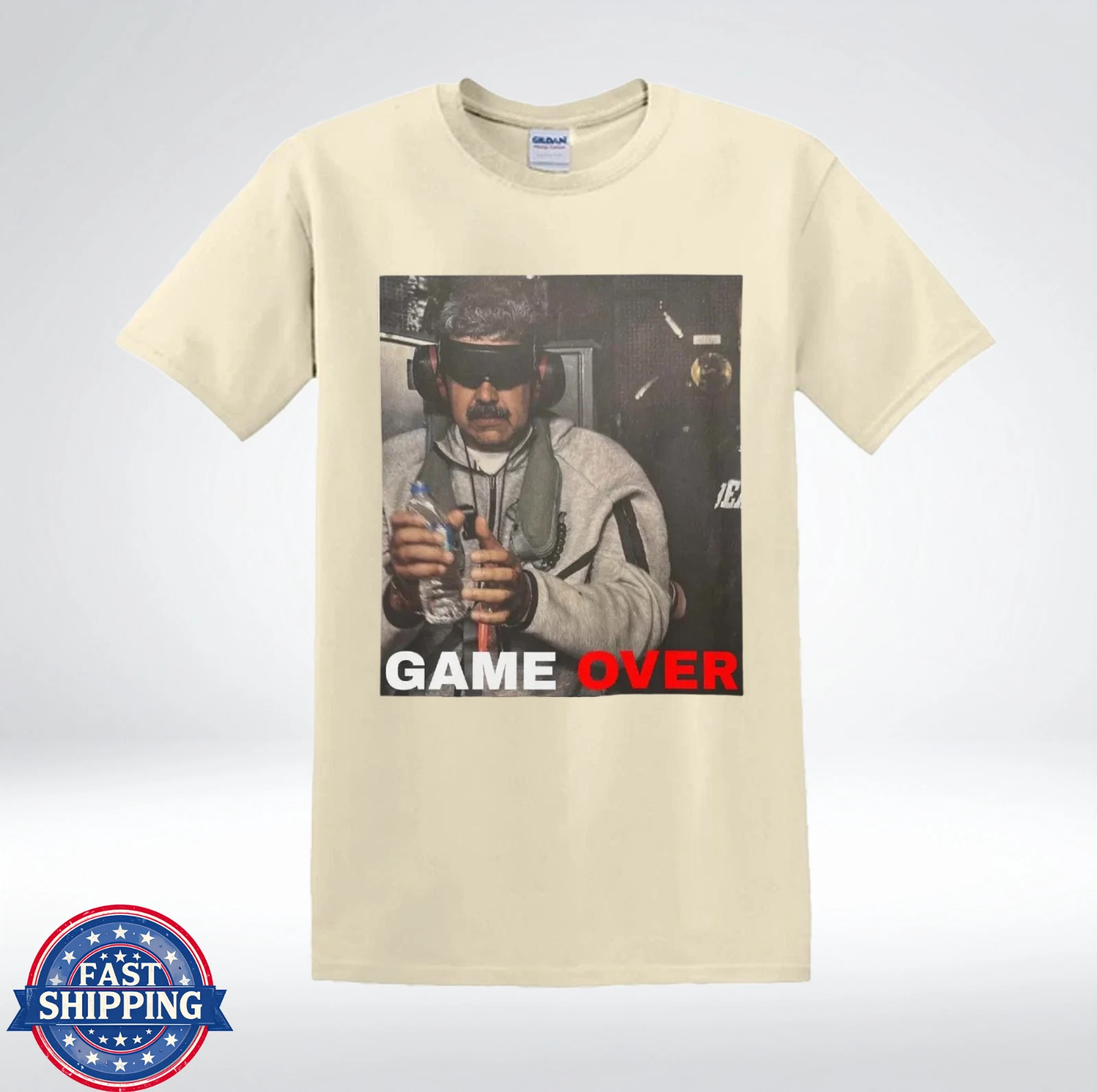 Game Over Political Satire Photo Style Graphic T-Shirt