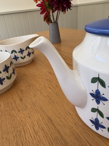 Mid Century Modern 1960s/ 70s Midwinter ‘Roselle’ Rare Teapot Set - Picture 3 of 16
